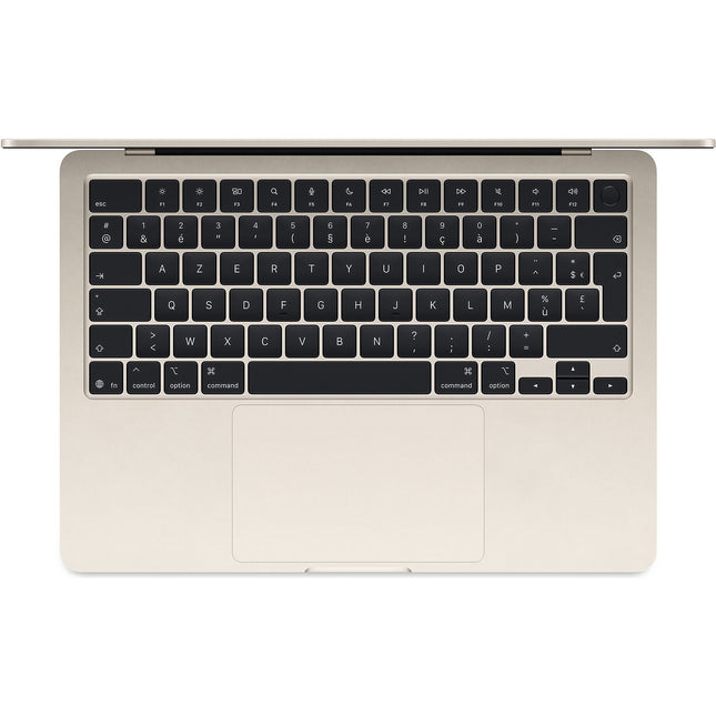 Ordinateur Apple MACBOOK Air 13,6" Puce M4 CPU 10 / GPU 10 cœurs Mémoire RAM 16Go Stockage 512Go SSD Retina Lumière stellaire Reconditionné