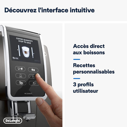 Expresso Broyeur DELONGHI Dinamica Plus FEB3795.T Titanium Reconditionné