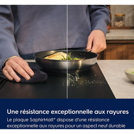 Plaque induction ELECTROLUX EIS87553IZ SaphirMatt 80cm Anti-rayures et Zone Flex Reconditionné
