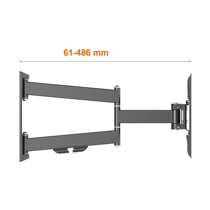 Support mural TV ESSENTIELB Mouv'TV 19-28'' Noir