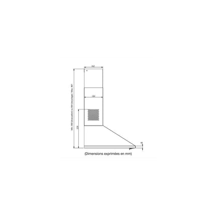Hotte décorative murale ESSENTIELB EHDT 614i