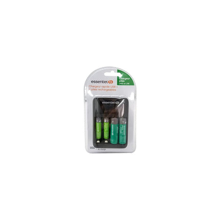 Chargeur de piles ESSENTIELB +LR06 AA x2 2100NimH+LR03 AAA x2 700NimH