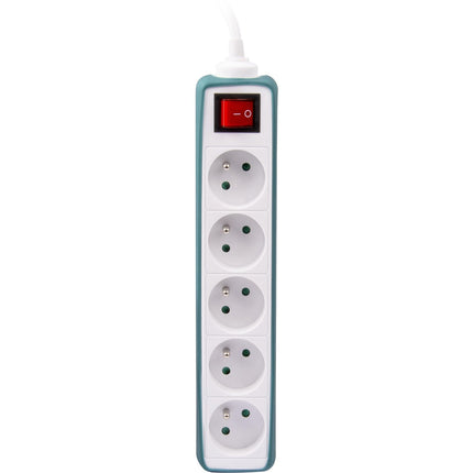 Multiprise ESSENTIELB Silicone Vert 5 X 16A avec interrupteur