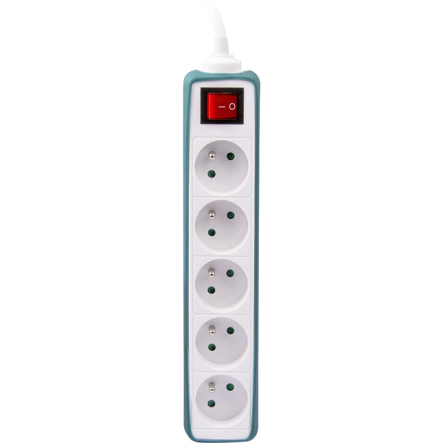 Multiprise ESSENTIELB Silicone Vert 5 X 16A avec interrupteur