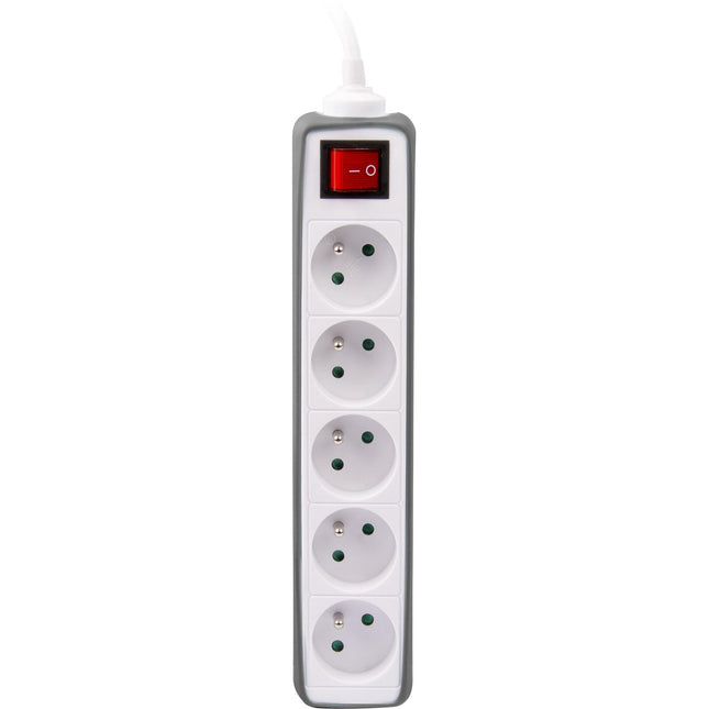 Multiprise ESSENTIELB Silicone Gris 5 X 16A avec interrupteur