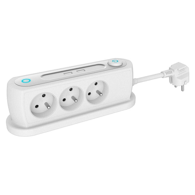 Multiprise USB ESSENTIELB bureau switch 3 prises + 2 USB