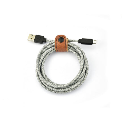 Câble micro USB ADEQWAT vers USB 2M tréssé Gris