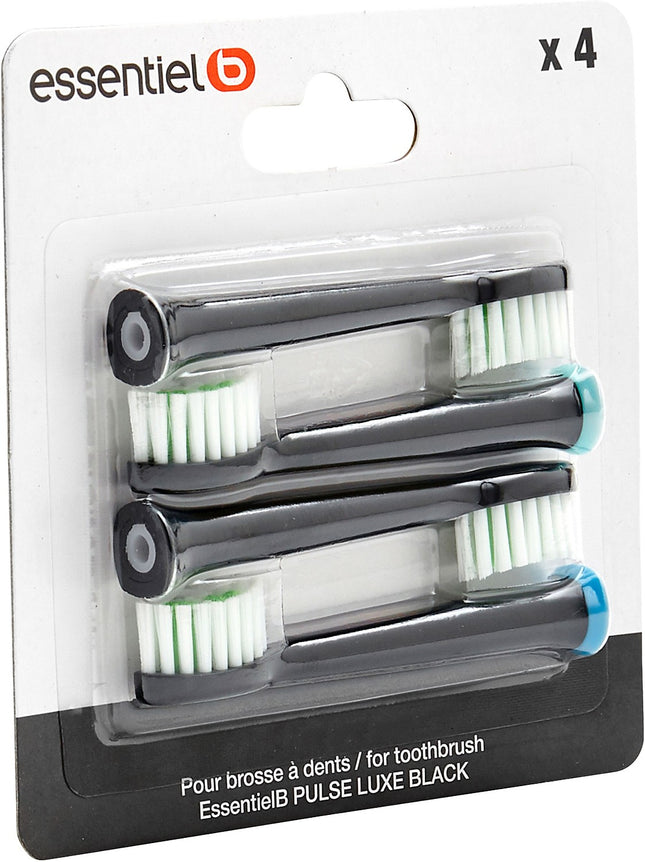 Brossette dentaire ESSENTIELB pack 4 brossettes noir pour Pulselux