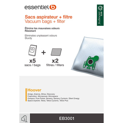 Sac aspirateur ESSENTIELB EB3001