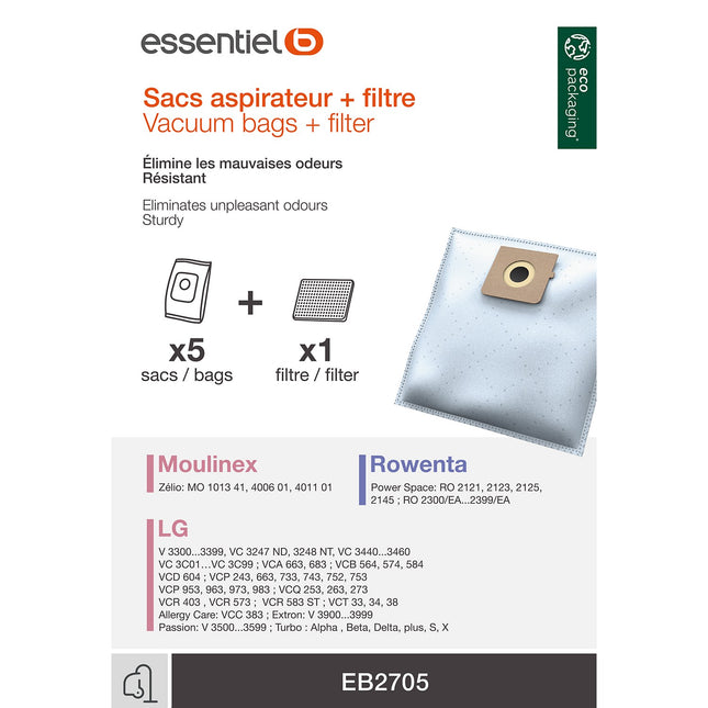 Sac aspirateur ESSENTIELB EB2705