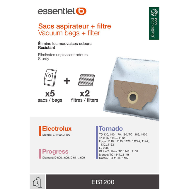 Sac aspirateur ESSENTIELB EB1200