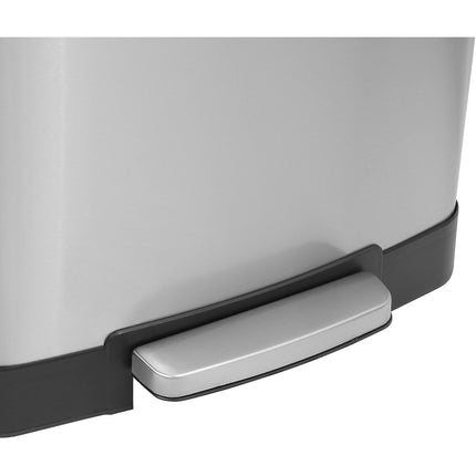 Poubelle de cuisine manuelle ESSENTIELB 50L et 12L à pédale inox
