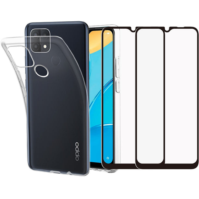 Protège écran ESSENTIELB Oppo A15 Coque + Verre trempé x2