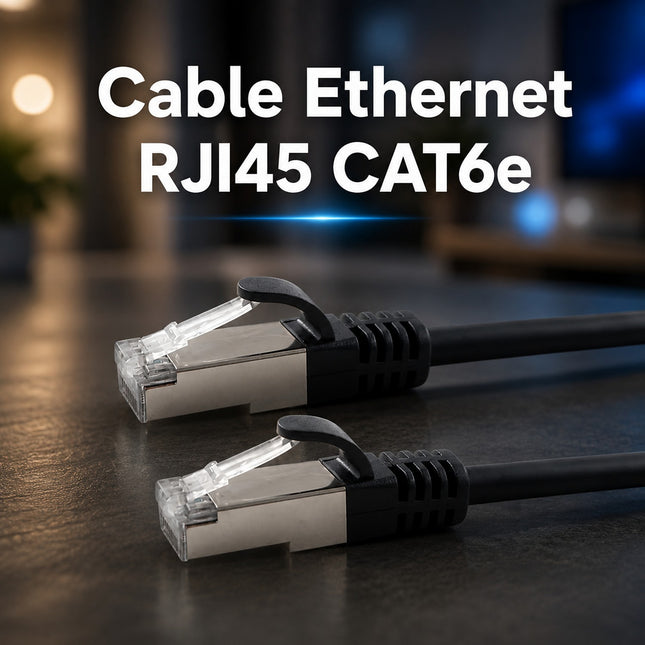 Câble Ethernet ESSENTIELB RJ45 3M Droit CAT6E noir