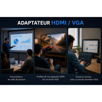 Adaptateur HDMI/VGA ESSENTIELB HDMI-VGA Vidéo
