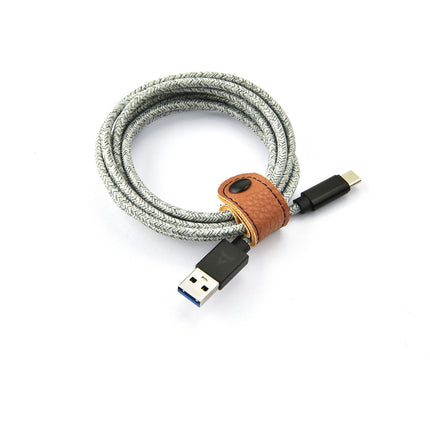 Câble USB C ADEQWAT vers USB 2M tressé Gris