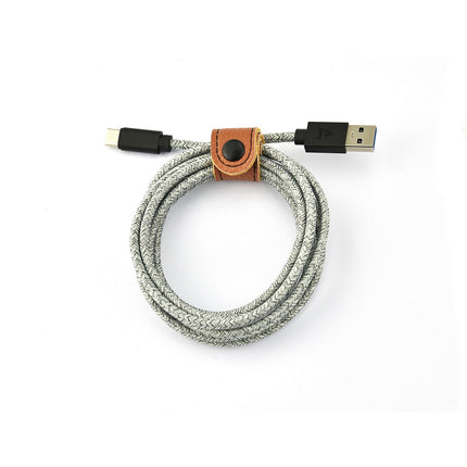 Câble USB C ADEQWAT vers USB 2M tressé Gris