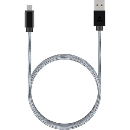Câble USB C ADEQWAT vers USB 2M tressé Gris