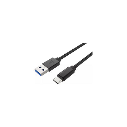 Câble USB C ADEQWAT vers USB 2M tressé Noir