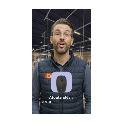 Souris sans fil ESSENTIELB Nonoiz noire Mat