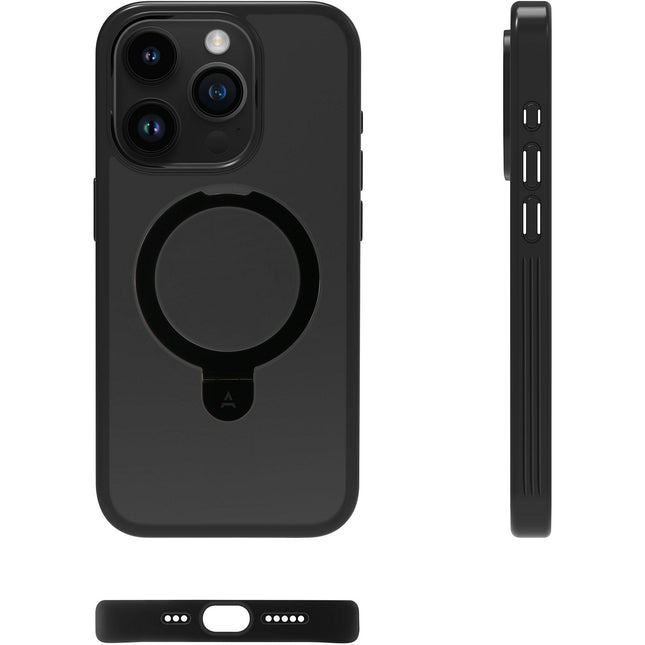 Coque ADEQWAT iPhone 15 Pro MagSafe 2 en 1 - Noir