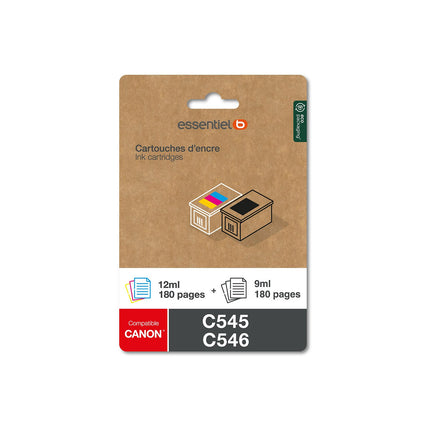 Cartouche d'encre ESSENTIELB Pack Compatible C545/C546 (Noir + 3 Couleurs)