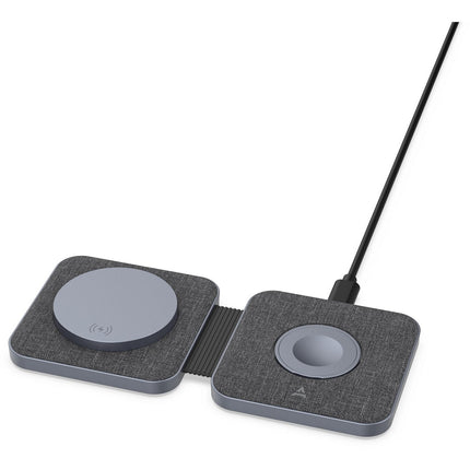 Chargeur ADEQWAT sans fil MagSafe 2 en 1 plat pliable 15W