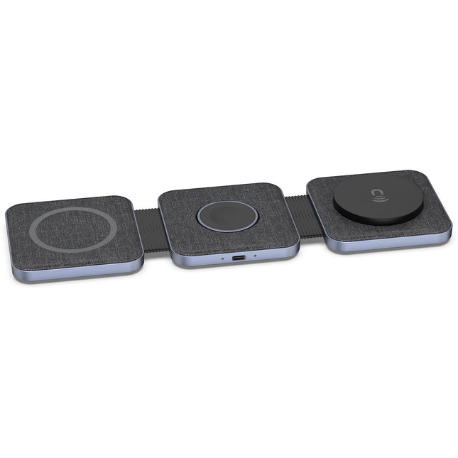 Chargeur ADEQWAT sans fil MagSafe 3 en 1 plat pliable 15W