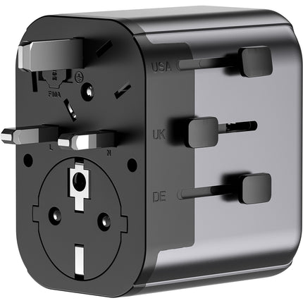 Adaptateur de voyage ADEQWAT Universel EU UK US AUS ASIA 30W