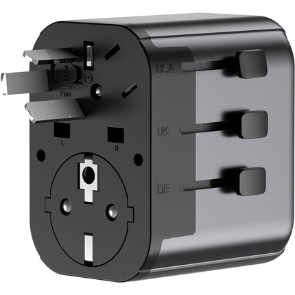 Adaptateur de voyage ADEQWAT Universel EU UK US AUS ASIA 30W