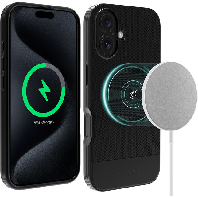 Coque ADEQWAT iPhone 16 Plus Soft Protect - Noir