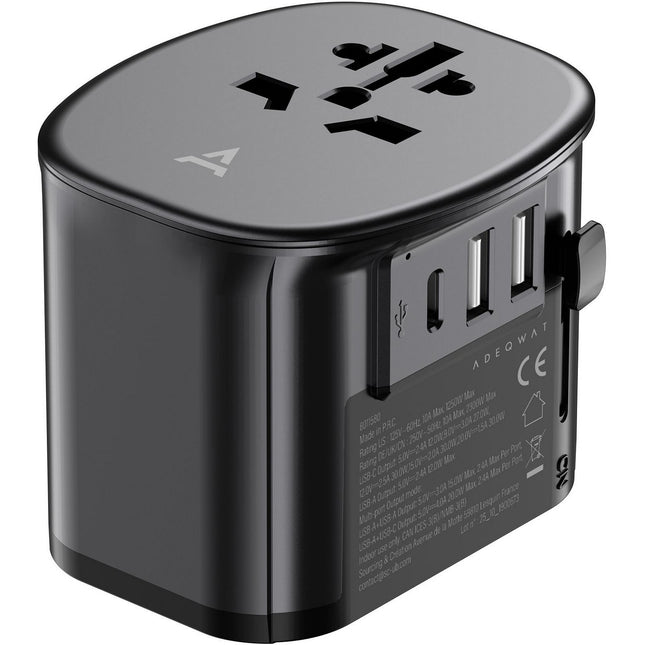 Adaptateur de voyage ADEQWAT Monde 30W