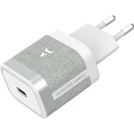 Chargeur + câble ADEQWAT USB-C 35W + Câble lightning 1M Noir