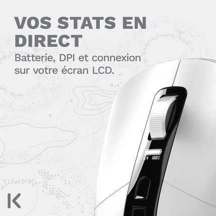 Souris Gamer Sans Fil SKILLKORP Ambi One blanche Progress