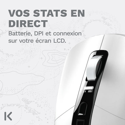 Souris Gamer Sans Fil SKILLKORP Ambi One blanche Progress