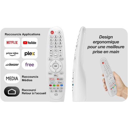 TV QLED ESSENTIELB 43QLED306W (2024) 43" (109 cm) 4K - Smart TV, coloris blanc