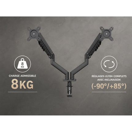 Bras support ESSENTIELB moniteur double de 15'' à 32''