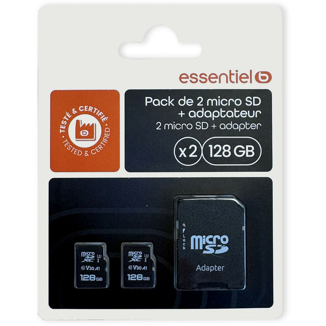 Carte Micro SD ESSENTIELB Essentiel B PACK Micro SD + adaptateur