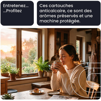 Cartouche filtrante ESSENTIELB pour expresso broyeur, compatible - Lot de 4