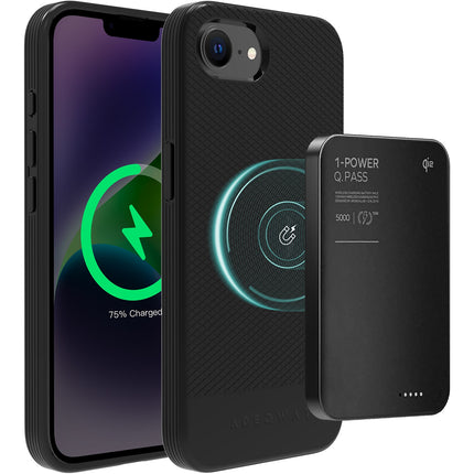 Coque ADEQWAT magnétique soft noir iPhone 16E + 17E