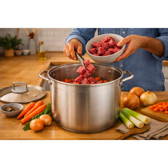 Faitout ESSENTIELB 30 inox avec couvercle