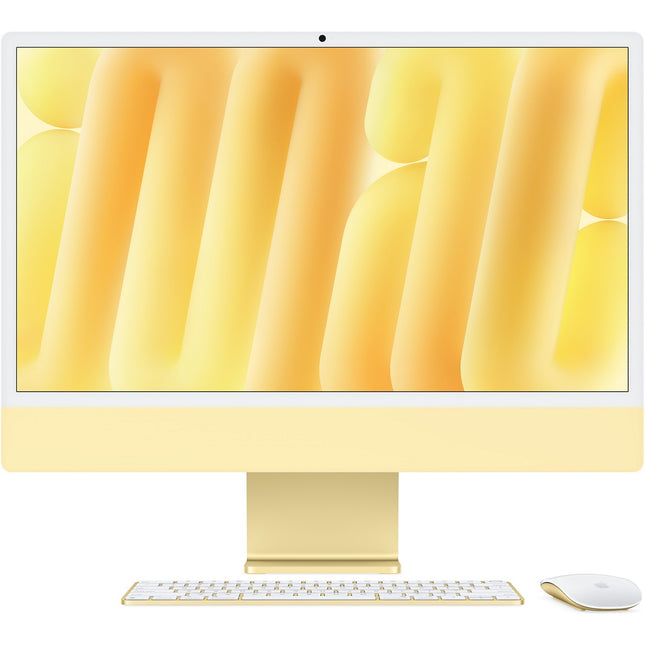 Ordinateur Apple IMAC 24" Ecran Retina 4,5K Puce M4 CPU 10 / GPU 10 coeurs Mémoire RAM 24Go Stockage 512Go SSD Jaune