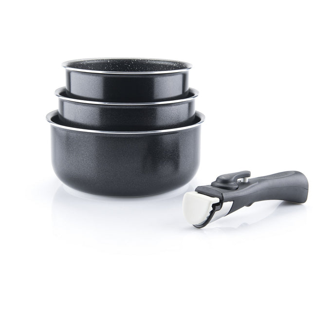 Batterie de cuisine ARTHUR MARTIN 3 casseroles diam16/18/20cm + poignée