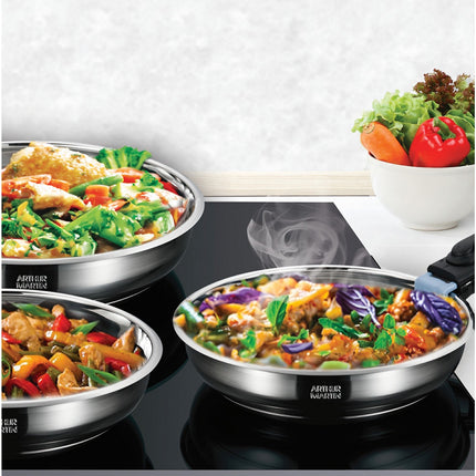 Batterie de cuisine ARTHUR MARTIN 8 pièces Inox - AM5538