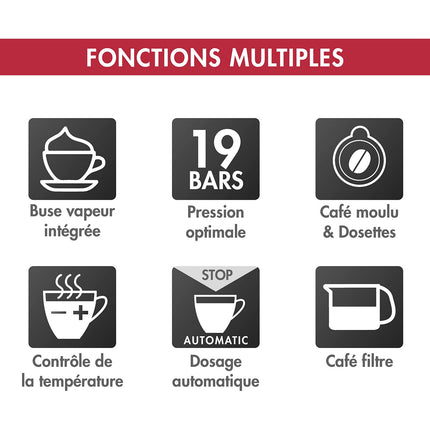 Expresso combiné cafetière MAGIMIX 11423 AUTO CHROME MAT