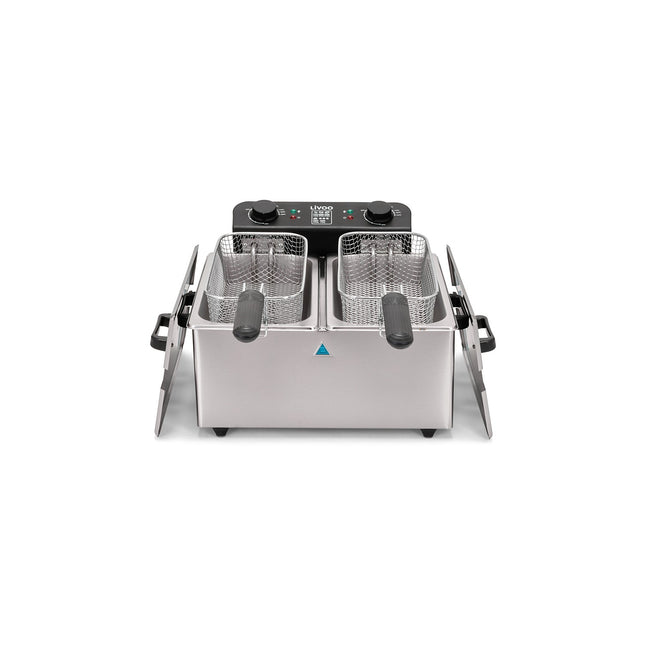 Friteuse semi-professionnelle LIVOO Huile double 2x3 L DOC217