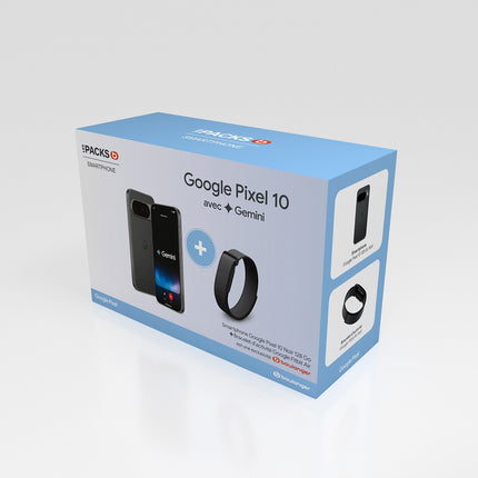Smartphone GOOGLE Pack Pixel 10 5G 128Go Noir + Fitbit Air