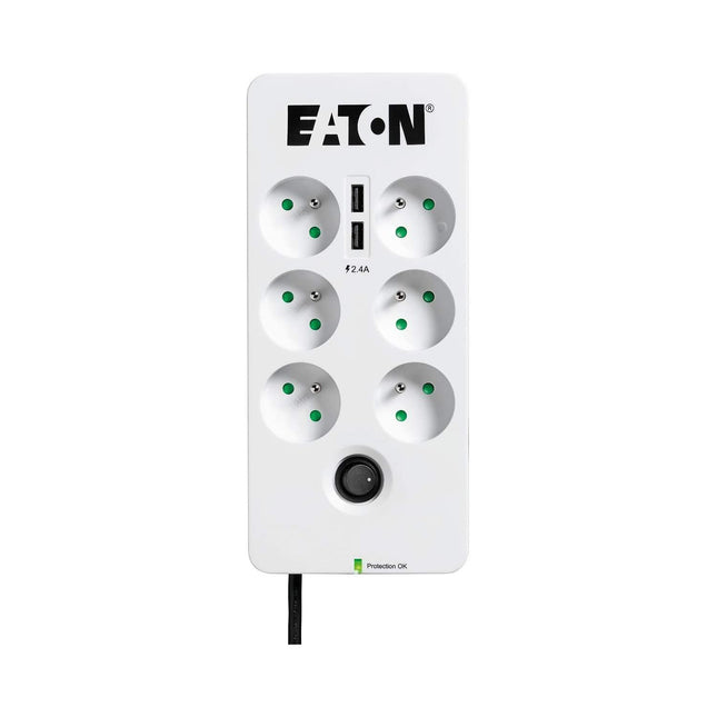 Parafoudre EATON 6 prises parafoudres + 2 usb