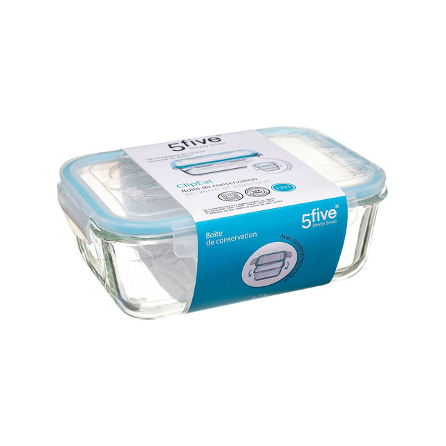 Boîte hermétique 5FIVE Clipeat en verre 1.73L