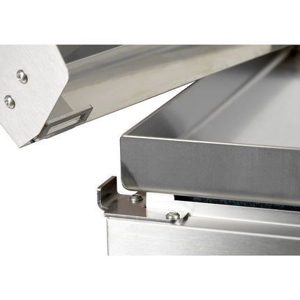 Plancha électrique KRAMPOUZ PFSY2AA-KR inox 2 brûleurs à poser, 54x33 cm